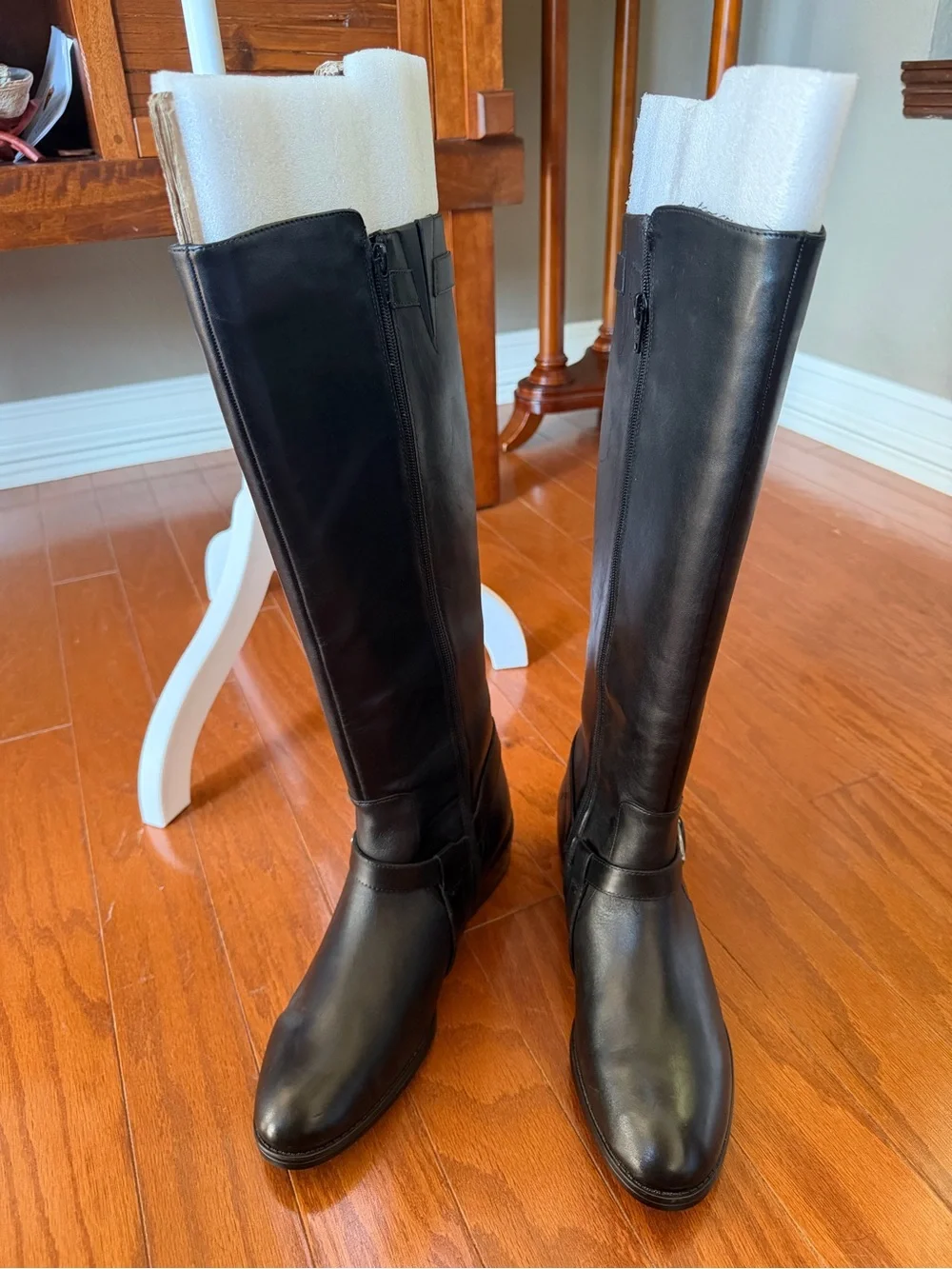 Ralph Lauren Margariite Black Leather Riding Boots Women’s 11B NWOB